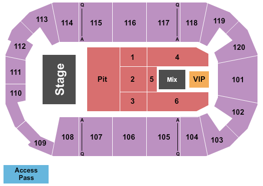 F&M Bank Arena Endstage 2 Seating Chart