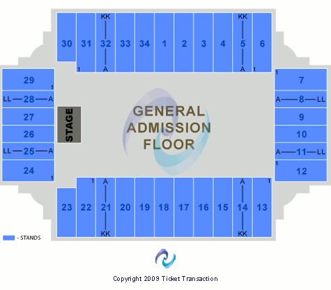 Fargodome End Stage GA Seating Chart