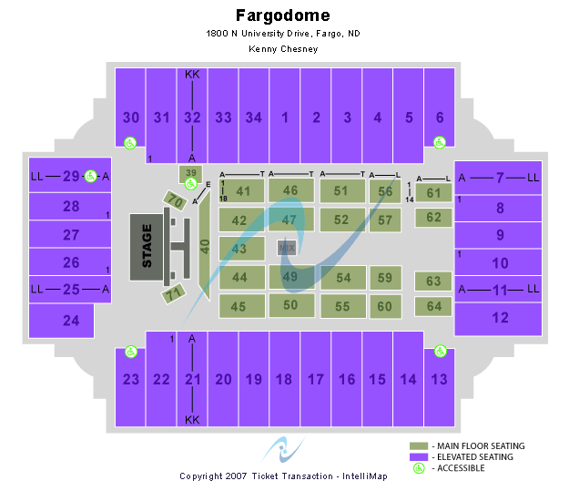 Fargodome Kenny Chesney Seating Chart