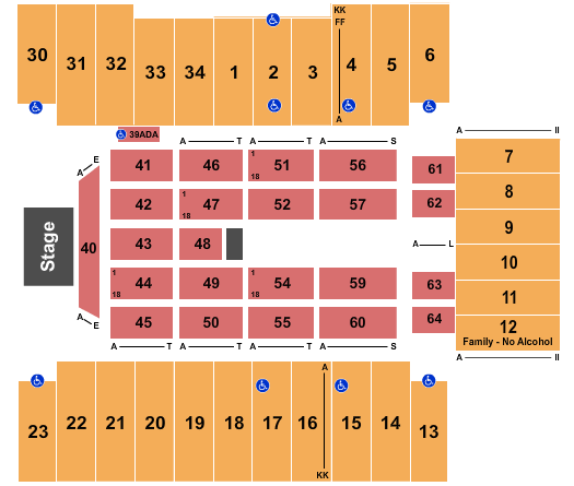 Fargodome Cher 2020 Seating Chart