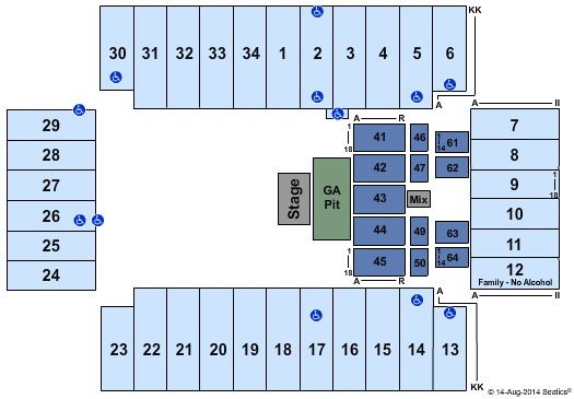 Fargodome Dierks Bentley Seating Chart