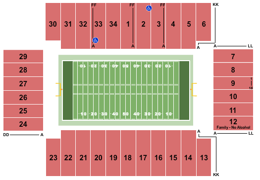 Fargodome Bison Football Seating Chart