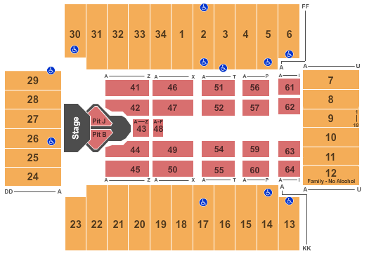 Fargodome Justin Bieber Seating Chart