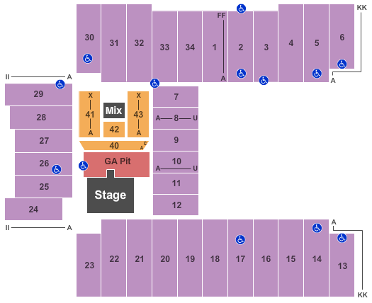 Fargodome Lee Brice & Justin Moore Seating Chart