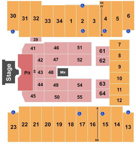 Fargodome Nickelback Seating Chart