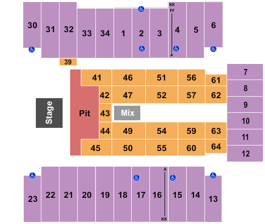 Fargodome Red Hot Chili Peppers Seating Chart