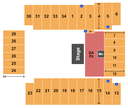 Fargodome Seating Map