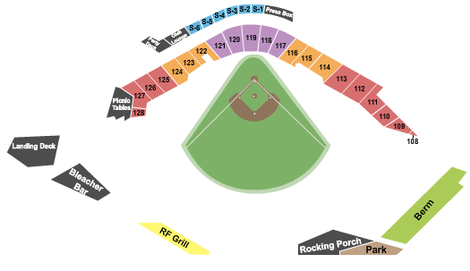 Segra Stadium Baseball Seating Chart