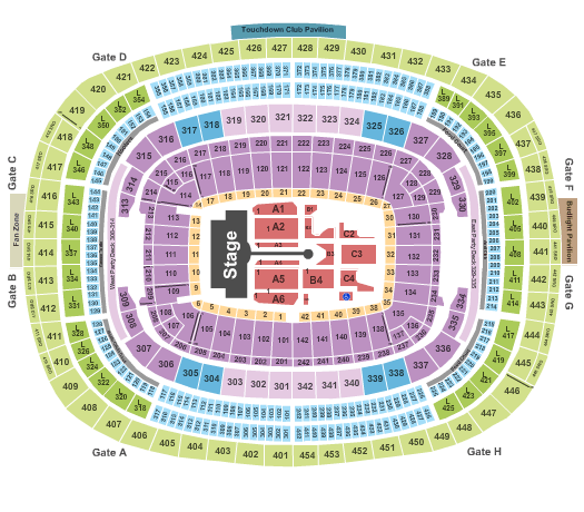 Commanders Field Coldplay Seating Chart
