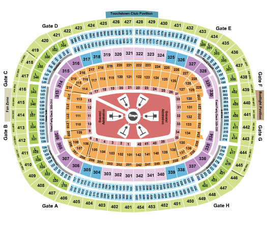 seating chart for FedexField - Ed Sheeran - eventticketscenter.com