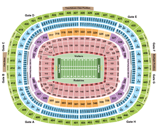 fedex football stadium seating chart - Part.tscoreks.org