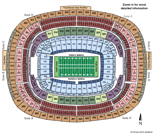 Fedex Field Seating Chart | Two Birds Home