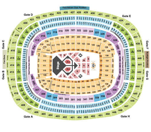 Usher Northwest Stadium Seating Chart