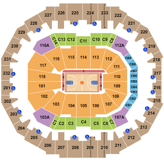 FedExForum Basketball-2 Seating Chart