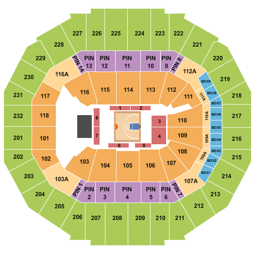 FedExForum Basketball - Big3 Seating Chart