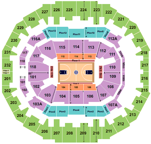 FedExForum Basketball Seating Chart