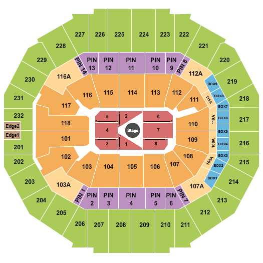FedExForum Center Stage 3 Seating Chart