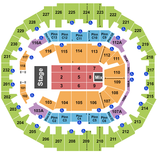 FedExForum End Stage 2 Seating Chart