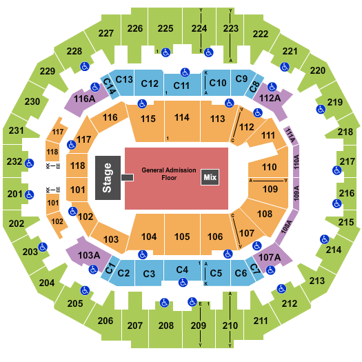 FedExForum Foo Fighters Seating Chart