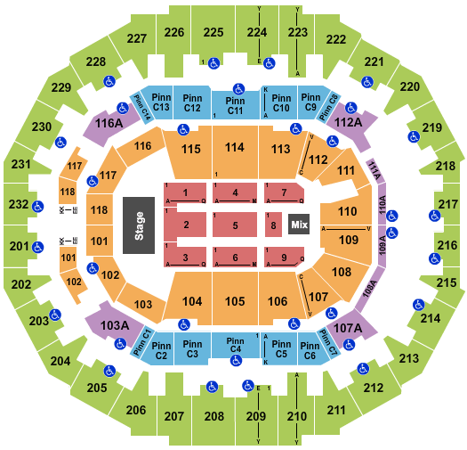 The Forum Seating Map Fedex Forum Seating Chart & Seating Maps - Memphis