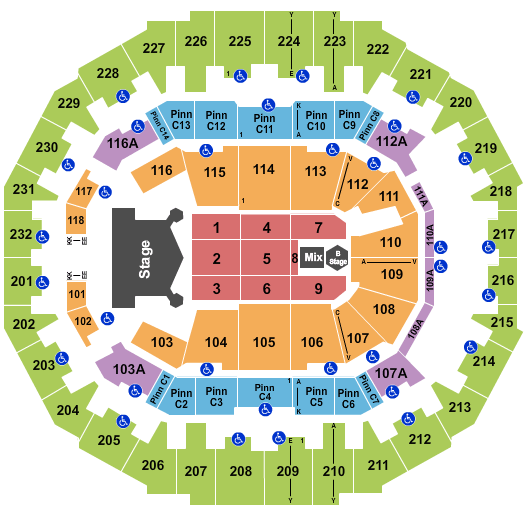 FedExForum Kiss Seating Chart