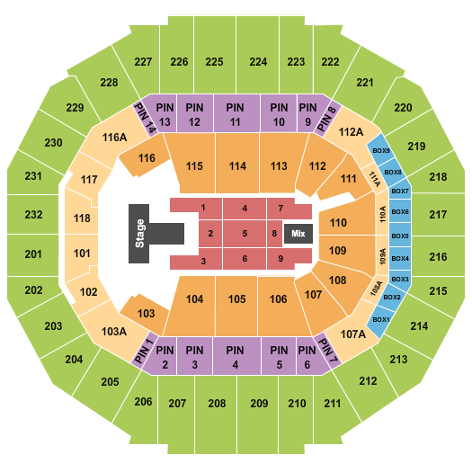 FedExForum Maverick City Music Seating Chart