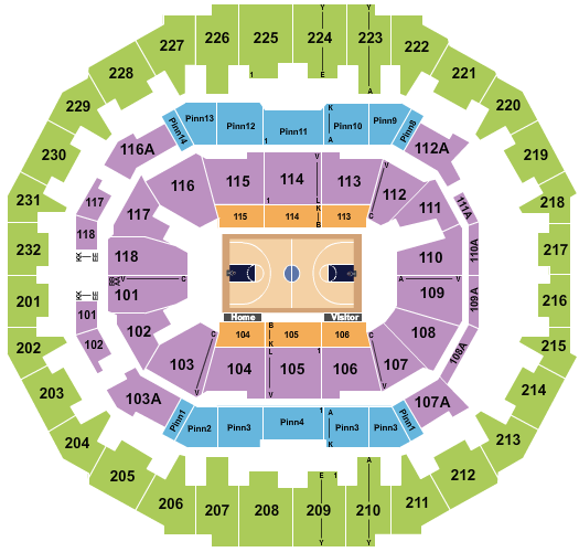 FedExForum NCAA Basketball Seating Chart