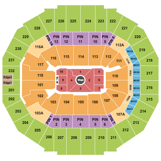 FedExForum Nate Bargatze Seating Chart