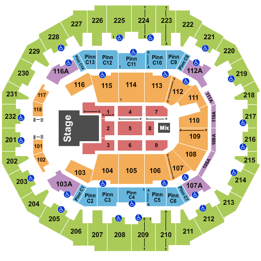 FedExForum Panic! At The Disco Seating Chart