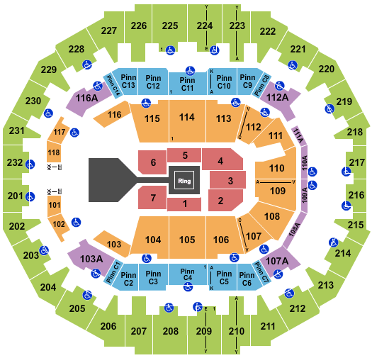 FedExForum WWE Seating Chart