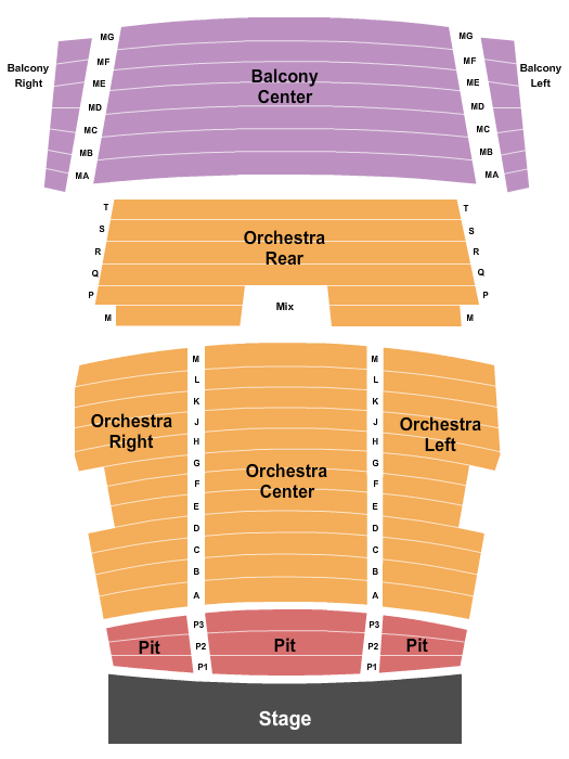 Federal Way Performing Arts & Events Center Seating Map