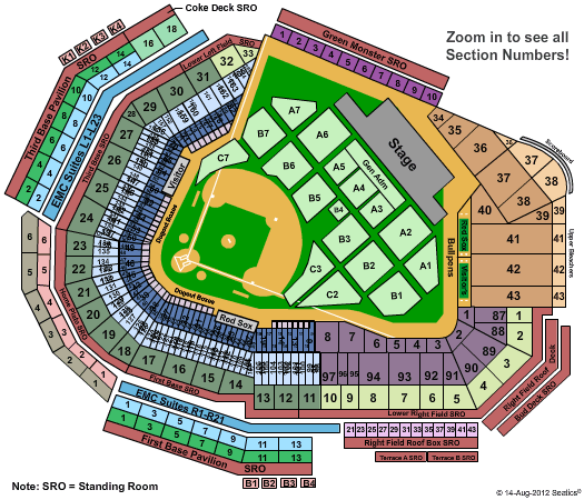 Fenway Park Bruce Springsteen Seating Chart
