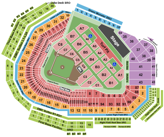 Fenway Park Dead and Company 2 Seating Chart