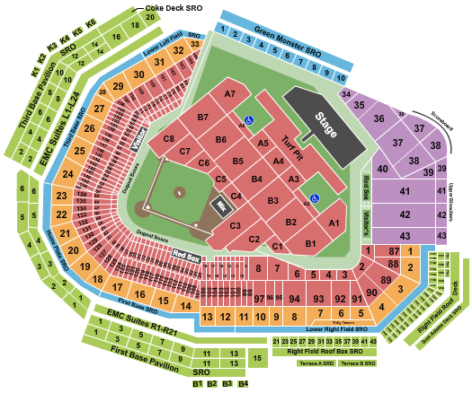 Fenway Park Fallout Boy Seating Chart