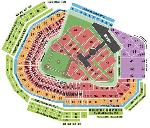 Fenway Park Foo Fighters Seating Chart