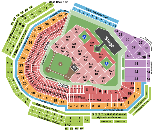 Fenway Park Imagine Dragons Seating Chart