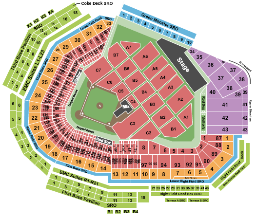 Fenway Park James Taylor Seating Chart