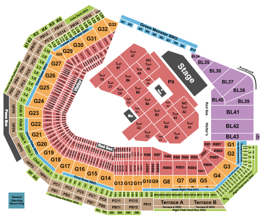 Fenway Park Seating Chart