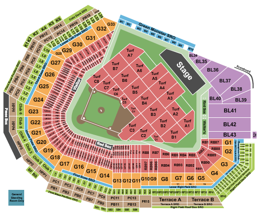 Fenway Park Paul McCartney Seating Chart