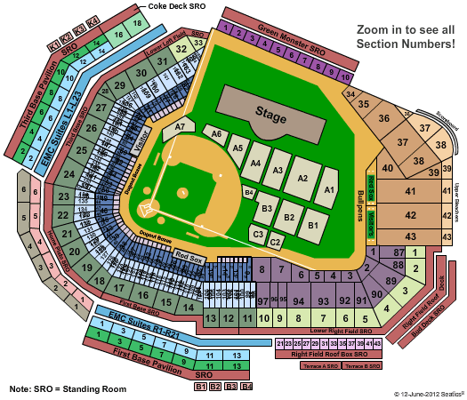Fenway Park Roger Waters Seating Chart