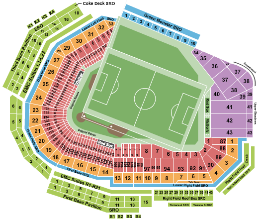 Fenway Park Soccer Seating Chart