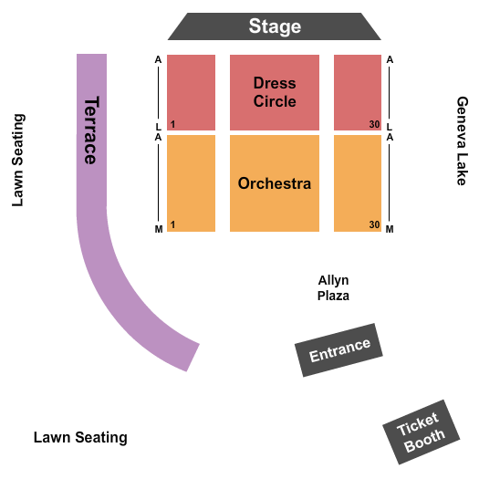 Ferro Pavilion End Stage Seating Chart