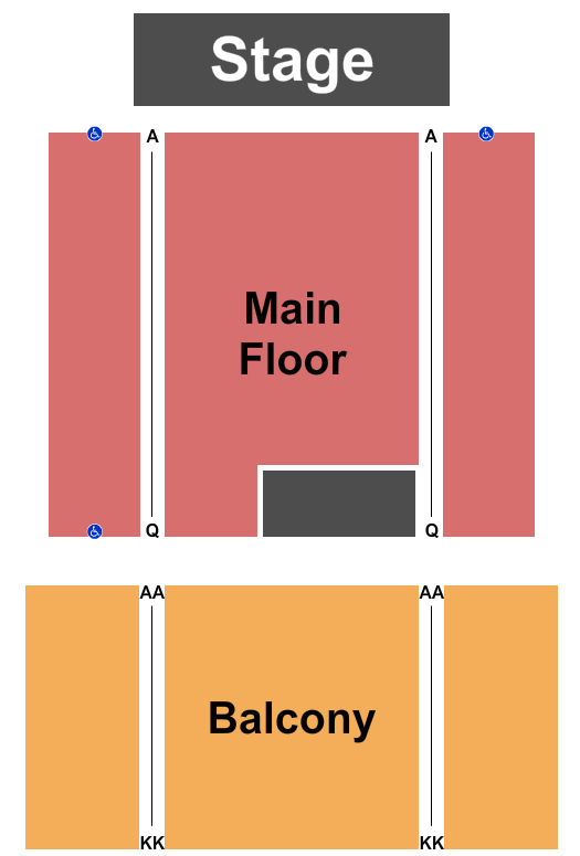 Festival Hall Centre for the Arts Endstage Seating Chart