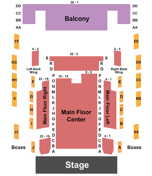 Festival Place - Sherwood Park End Stage Seating Chart