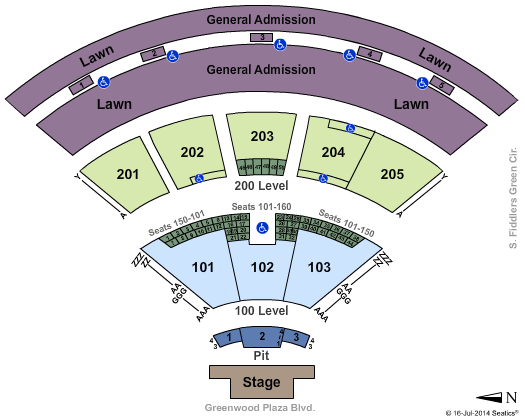 Fiddlers Green Amphitheatre Endstage Pit Reserved Seating Chart