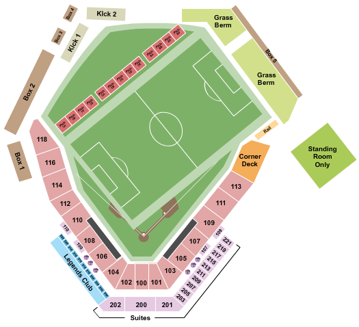 Legends Field - KS Soccer Seating Chart