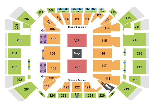 Fifth Third Arena New Heights Live Seating Chart