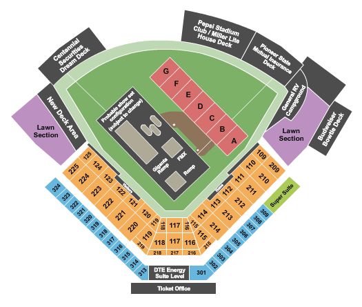 LMCU Ballpark Nitro Circus Seating Chart