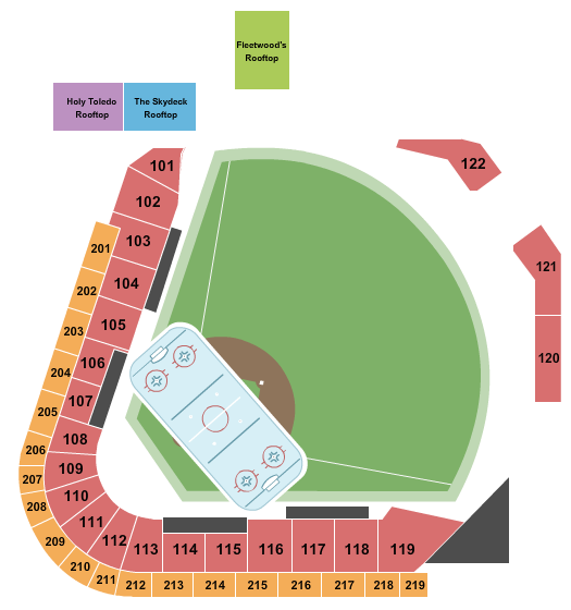 Fifth Third Field - Toledo Hockey Seating Chart