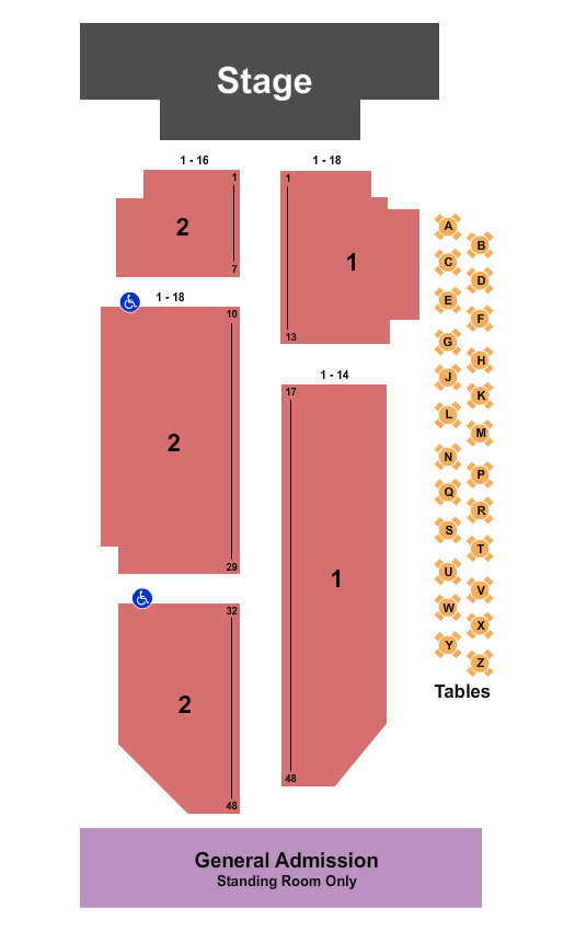 Fillmore Auditorium - Colorado Reserved Seating Seating Chart